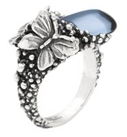 Anello Giovanni Raspini Donna Goccia Farfalle in Argento Cristallo 12418/12 - 12418/14
